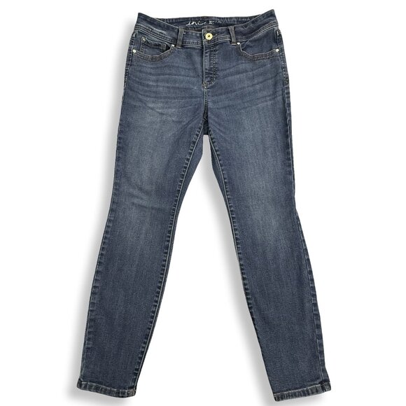 INC Jeans Womens 10S Skinny Leg Regular Fit Preppy Blue Denim Stretch 30x28 - Picture 1 of 9